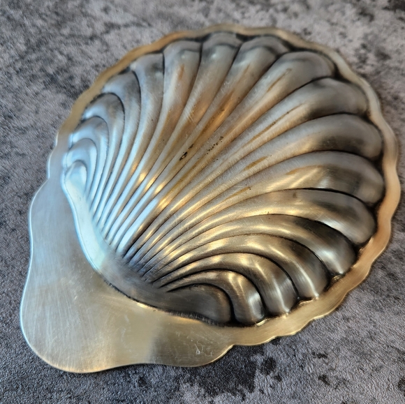 Vintage Grafton silver plate shell trinket dish set of three coastal mcm beach - Picture 12 of 13